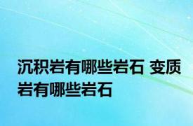 沉积岩有哪些岩石 变质岩有哪些岩石