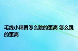 毛线小精灵怎么跳的更高 怎么跳的更高