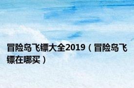 冒险岛飞镖大全2019（冒险岛飞镖在哪买）