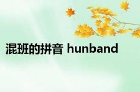 混班的拼音 hunband 