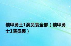 铠甲勇士1演员表全部（铠甲勇士1演员表）