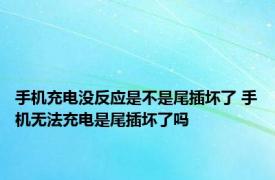 手机充电没反应是不是尾插坏了 手机无法充电是尾插坏了吗