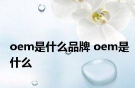 oem是什么品牌 oem是什么 