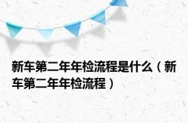 新车第二年年检流程是什么（新车第二年年检流程）