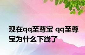 现在qq至尊宝 qq至尊宝为什么下线了