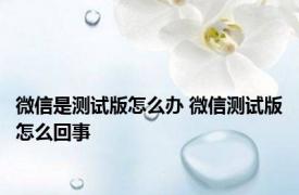 微信是测试版怎么办 微信测试版怎么回事