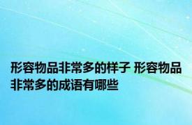 形容物品非常多的样子 形容物品非常多的成语有哪些