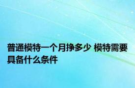 普通模特一个月挣多少 模特需要具备什么条件