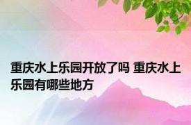 重庆水上乐园开放了吗 重庆水上乐园有哪些地方