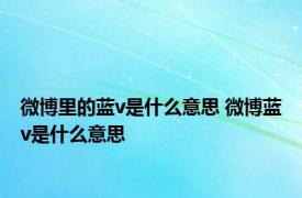 微博里的蓝v是什么意思 微博蓝v是什么意思