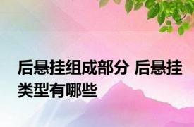 后悬挂组成部分 后悬挂类型有哪些