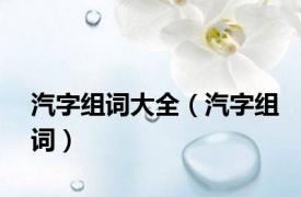 汽字组词大全（汽字组词）