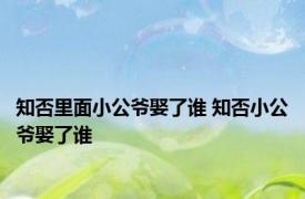 知否里面小公爷娶了谁 知否小公爷娶了谁