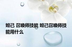 妲己 召唤师技能 妲己召唤师技能用什么