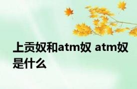 上贡奴和atm奴 atm奴是什么