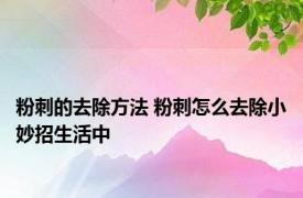 粉刺的去除方法 粉刺怎么去除小妙招生活中