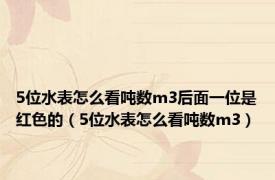 5位水表怎么看吨数m3后面一位是红色的（5位水表怎么看吨数m3）