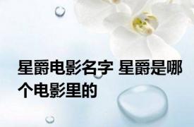 星爵电影名字 星爵是哪个电影里的