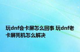 玩dnf会卡屏怎么回事 玩dnf老卡屏死机怎么解决