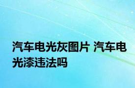 汽车电光灰图片 汽车电光漆违法吗