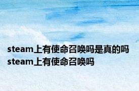 steam上有使命召唤吗是真的吗 steam上有使命召唤吗