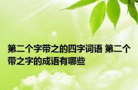 第二个字带之的四字词语 第二个带之字的成语有哪些