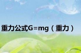 重力公式G=mg（重力）