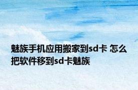 魅族手机应用搬家到sd卡 怎么把软件移到sd卡魅族