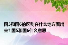 国5和国6的区别在什么地方看出来? 国5和国6什么意思