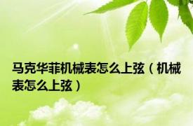 马克华菲机械表怎么上弦（机械表怎么上弦）