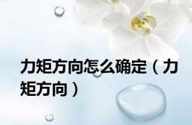 力矩方向怎么确定（力矩方向）