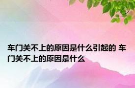 车门关不上的原因是什么引起的 车门关不上的原因是什么