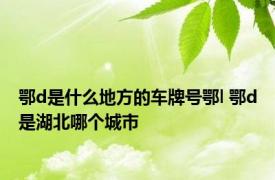 鄂d是什么地方的车牌号鄂l 鄂d是湖北哪个城市