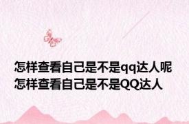 怎样查看自己是不是qq达人呢 怎样查看自己是不是QQ达人