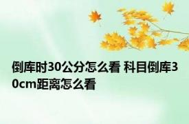 倒库时30公分怎么看 科目倒库30cm距离怎么看