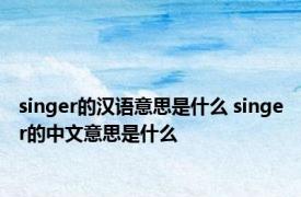 singer的汉语意思是什么 singer的中文意思是什么