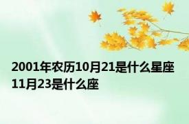 2001年农历10月21是什么星座 11月23是什么座