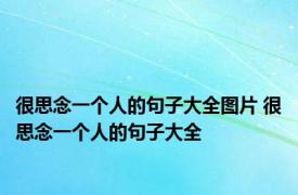 很思念一个人的句子大全图片 很思念一个人的句子大全