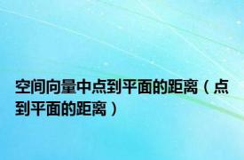 空间向量中点到平面的距离（点到平面的距离）