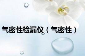 气密性检漏仪（气密性）