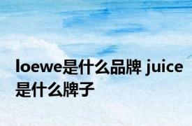 loewe是什么品牌 juice是什么牌子