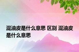 混油皮是什么意思 区别 混油皮是什么意思