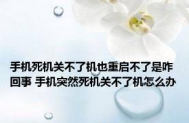 手机死机关不了机也重启不了是咋回事 手机突然死机关不了机怎么办