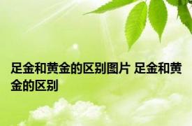 足金和黄金的区别图片 足金和黄金的区别