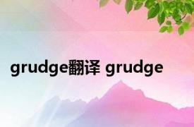 grudge翻译 grudge 