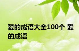 爱的成语大全100个 爱的成语