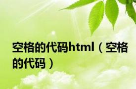 空格的代码html（空格的代码）