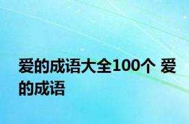 爱的成语大全100个 爱的成语