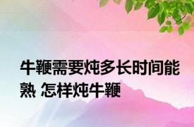 牛鞭需要炖多长时间能熟 怎样炖牛鞭