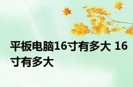 平板电脑16寸有多大 16寸有多大